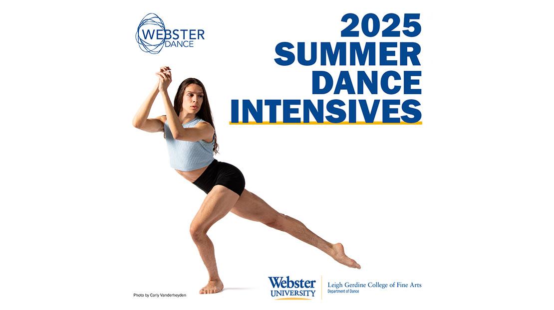 2025 Summer Dance Intensives with dance in extended pose.